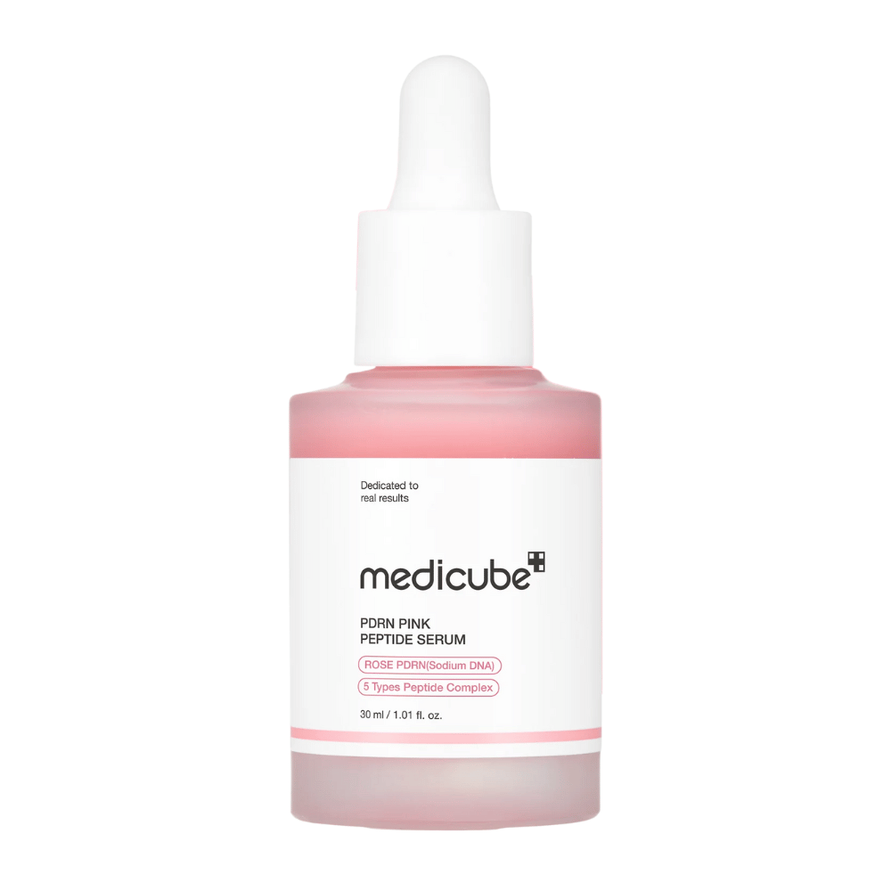 Medicube PDRN Pink Peptide Serum – Lystergivande och återuppbyggande serum.

🌹 Rose PDRN (Sodium DNA) – Stärker hudens barriär och främjar cellförnyelse.
💖 5 typer av peptidkomplex – Ökar kollagenproduktionen och förbättrar hudens elasticitet.
✨ Ger lyster – Minskar ojämnheter och ger en strålande hud.

Perfekt för en jämn, fast och återfuktad hud!