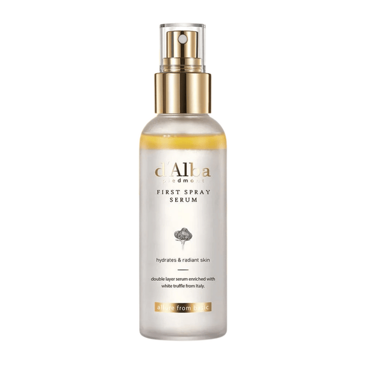 d'Alba White Truffle First Spray Serum är ett exklusivt sprayserum som återfuktar och ger strålande hud. Med vit tryffelextrakt från Italien och en dubbelverkande formula, ger detta serum både näring och lyster för en fräschare hudton.