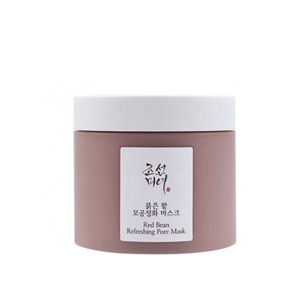 En burk med Beauty of Joseon Red Bean Refreshing Pore Mask 140ml på vit bakgrund.